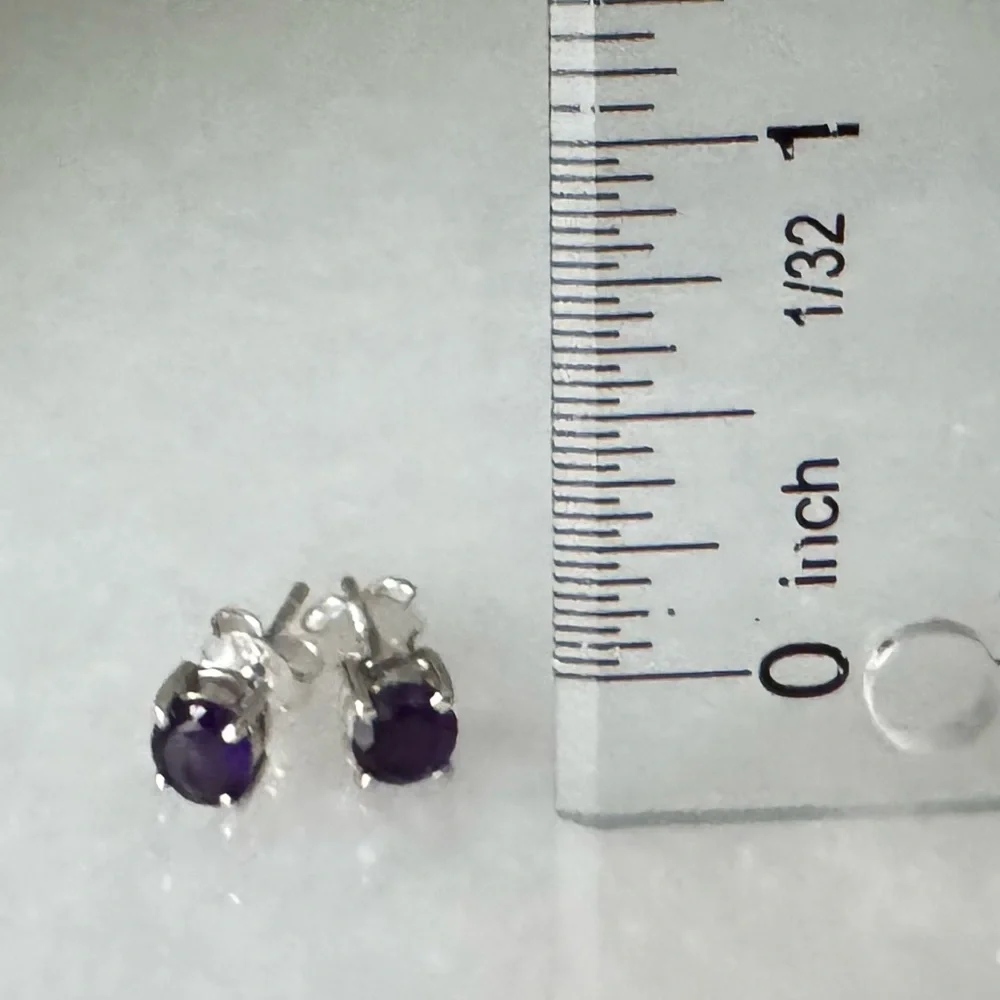 NWOT Tuckernuck Elliston Earrings, Amethyst, Sterling Silver